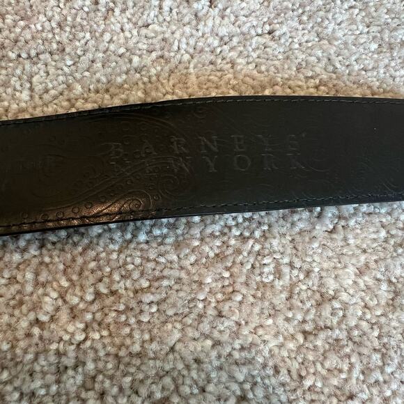 Barney's New‎ York Genuine Italian Leather Black Belt 34/85 - Picture 4 of 8
